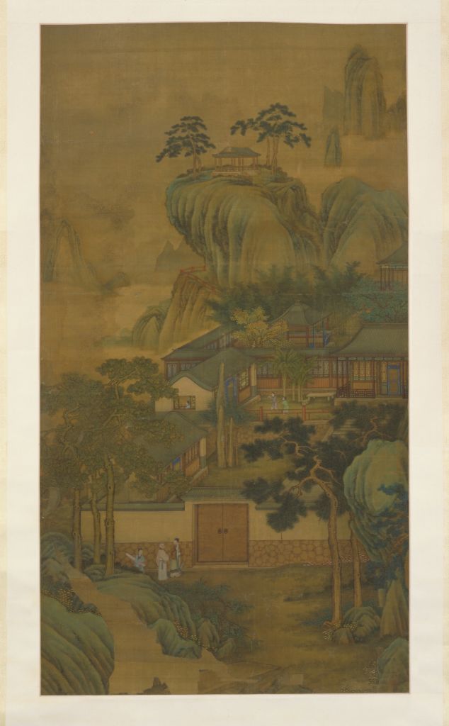 沈源山水楼阁图轴 - 故宫博物院